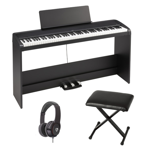 【折り畳みイスセット】 Korg(コルグ) / B2SP (ブラック) DIGITAL PIANO デジタルピアノ 【専用スタンド、3本ペダル・ユニット付属】