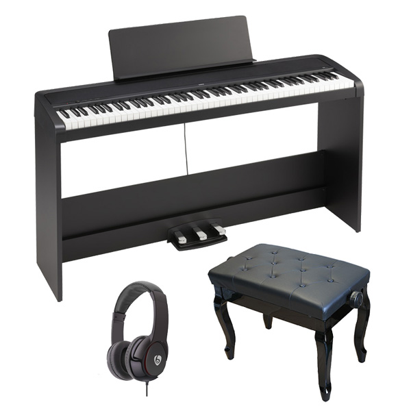 【猫足ベンチセット】 Korg(コルグ) / B2SP (ブラック) DIGITAL PIANO デジタルピアノ 【専用スタンド、3本ペダル・ユニット付属】