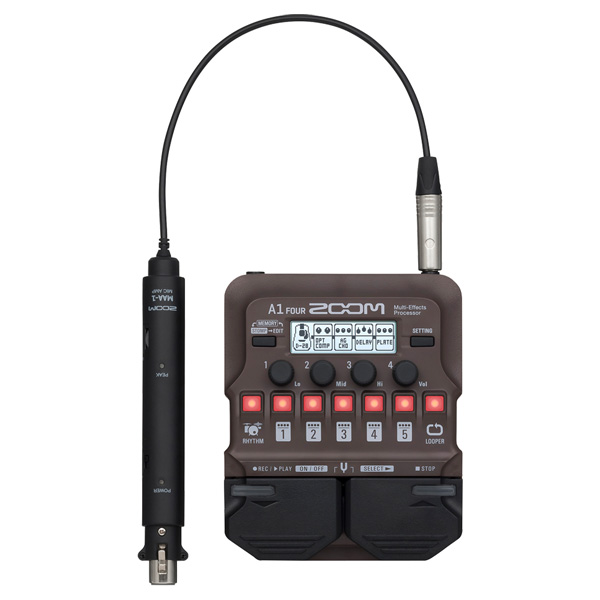 Zoom(ズーム) / A1 FOUR アコースティック楽器用マルチエフェクター 【マイクアダプター(MAA-1)付属】 1大特典セット
