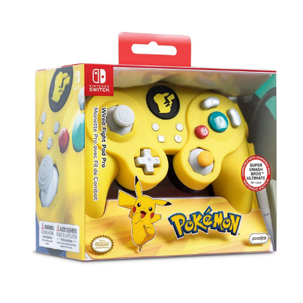 PDP / Pikachu ピカチュウ /ポケモン 海外限定品 公式ライセンス品 / Nintendo Switch用  ゲームキューブ型 ゲーム コントローラー