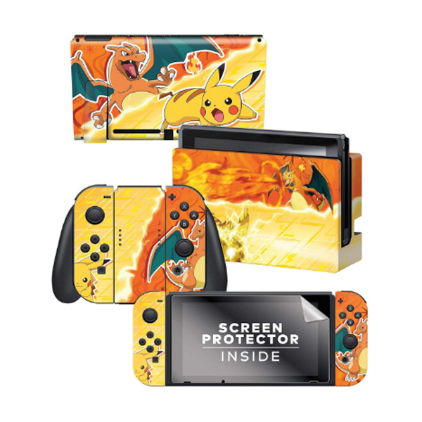 Controller Gear / Pikachu Vs Charizard / ポケモン ピカチュウvsリザードン / 海外限定品 公式ライセンス品 / Nintendo Switch用 ドックスキン カバー