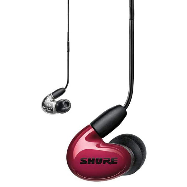 Shure(シュアー) / AONIC 5 (RED) 3基の高解像度BAドライバー搭載 高遮音性カナルイヤホン 【国内正規品2年保証】 1大特典セット