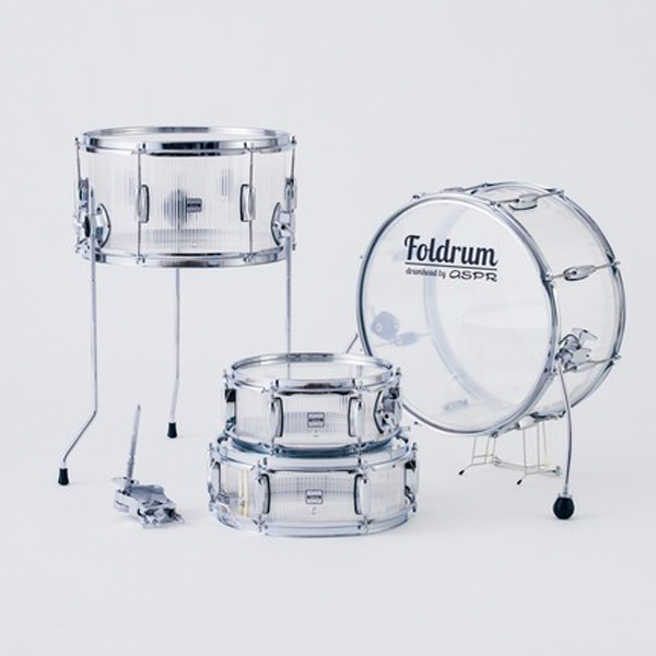 Foldrum(フォルドラム) / 小口径セット (金具パーツ：クローム)  / 折り畳み コンパクト /  ドラムセット