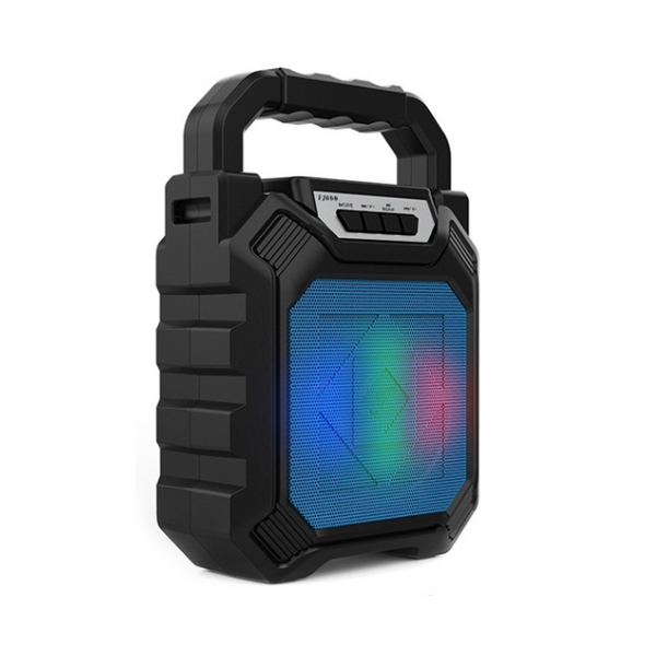 Unknown / Bluetooth・AUX3.5mm・USBメモリ・microSDカード対応 / 充電式 ポータブル LED スピーカー(ブラック) 【パッケージ無し・バルク商品】