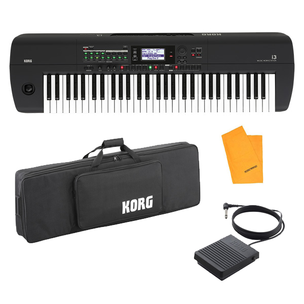 【専用ケースセット】 Korg(コルグ) / i3 MB （スーパー・マット・ブラック） 電池駆動可能 自動伴奏機能付き 61鍵盤 シンセサイザー・ワークステーション