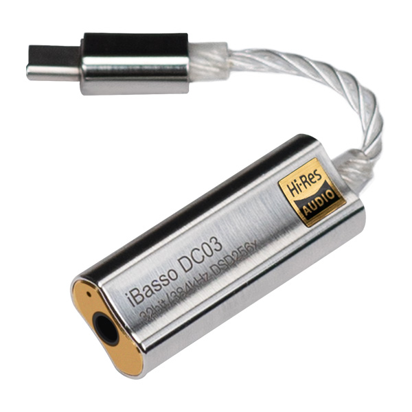 iBasso Audio(アイバッソ オーディオ) / DC03 (SILVER)スマートホンとの接続に最適 3.5mmステレオ端子仕様 USB TYPE-C向け小型 USB DAC