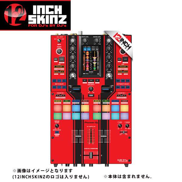 12inch SKINZ / Pioneer DJM-S11 SKINZ Special Edition Colors (RED/BLACK) 【DJM-S11用スキン】
