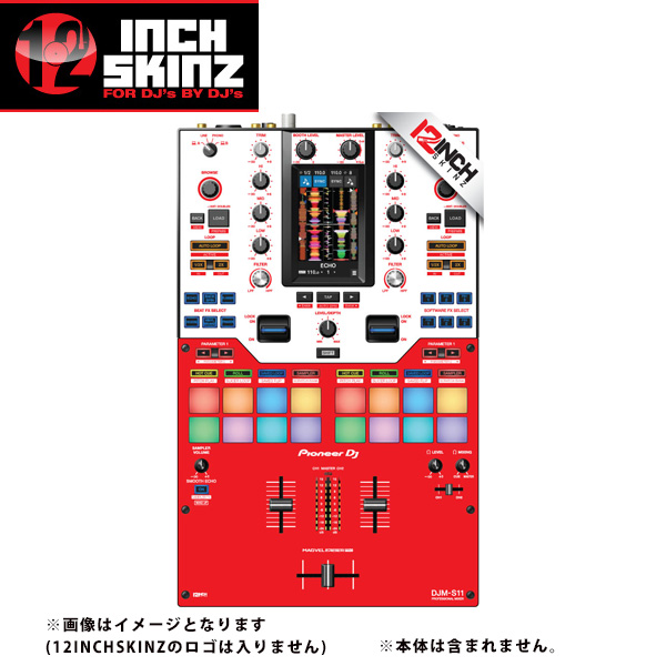 12inch SKINZ / Pioneer DJM-S11 SKINZ (RED) 【DJM-S11用スキン】