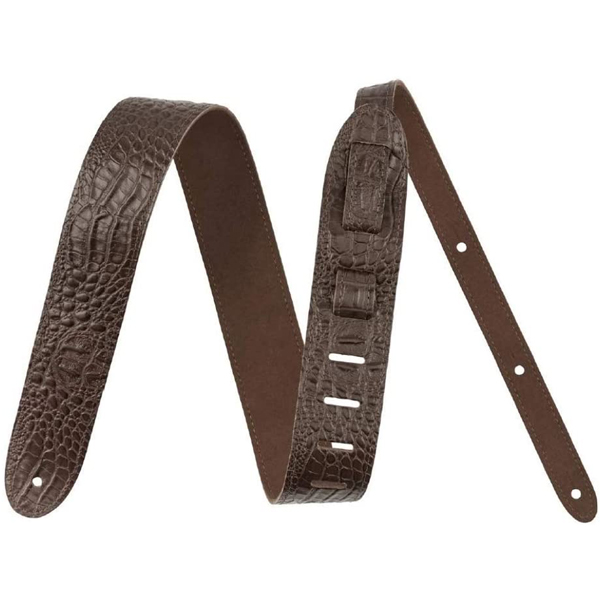 FENDER(フェンダー) / Alligator Print Leather / アリゲーター ワニ革プリントデザイン / ギター ストラップ 【直輸入品】
