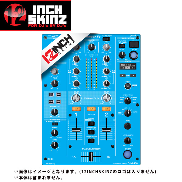 12inch SKINZ / Pioneer DJM-450 SKINZ (LITE BLUE) 【DJM-450用スキン】