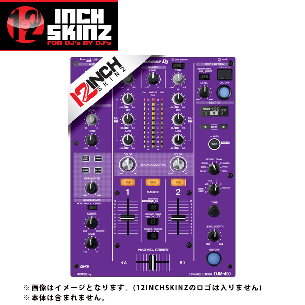 12inch SKINZ / Pioneer DJM-450 SKINZ (PURPLE) 【DJM-450用スキン】