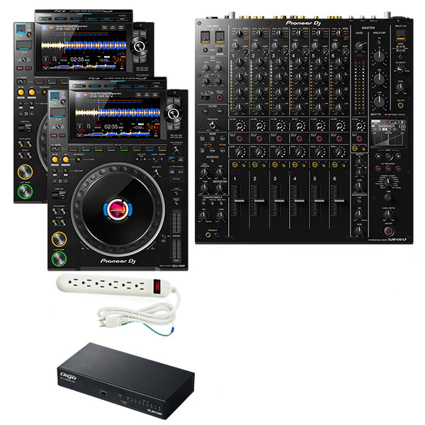 Pioneer DJ(パイオニア) / CDJ-3000 2台 / DJM-V10-LF セット 【ギガビット対応スイッチングハブプレゼント】 2大特典セット
