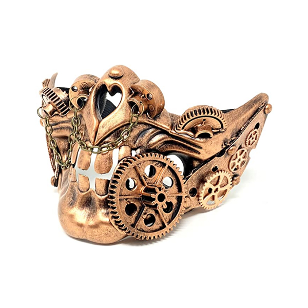 Storm buy / Steampunk Half Mask / スチームパンク スカル ハーフ マスク (Metallic Copper) / パーティグッズ パリピグッズ 【輸入品】