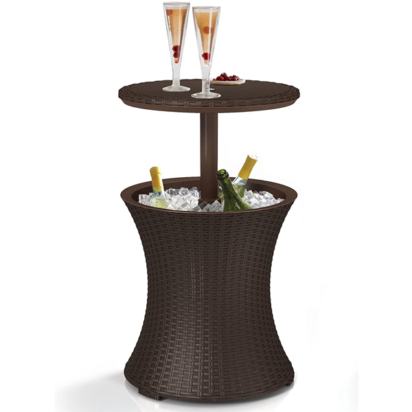 Keter / Cool Bar Side Cooler Table / バーテーブル DJ / Brown 7.5ガロン / テーブル兼クーラーテーブル 【輸入品】