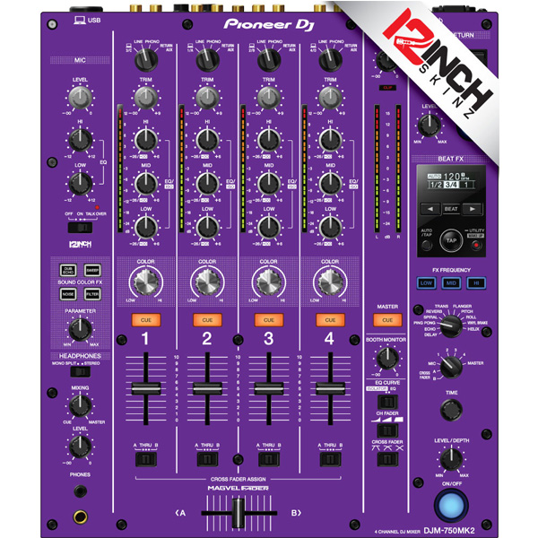 12inch SKINZ / Pioneer DJM-750MK2 Skinz (Purple) 機材用スキン
