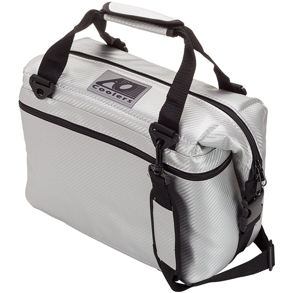 AO Coolers / カーボン Carbon 12パック / シルバー / ソフトクーラー クーラーボックス (カーボンシリーズ) 【輸入品】