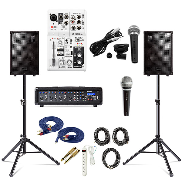 【ZOOM/オンラインセミナー・講義・配信対応セット】ALESIS(アレシス) / PA SYSTEM IN A BOX BUNDLE 【AL-SRI-011+AG03】 オールインワンPAセット 6大特典セット