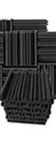 【安心の国内サポート】 高密度スタジオ音響フォームパネル　/  (25×25 x 5cm) ブラック　６個パック - 吸音材 -