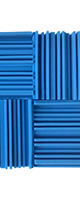 【安心の国内サポート】 高密度スタジオ音響フォームパネル　/  (25×25 x 5cm) ブルー 12個パック - 吸音材 -