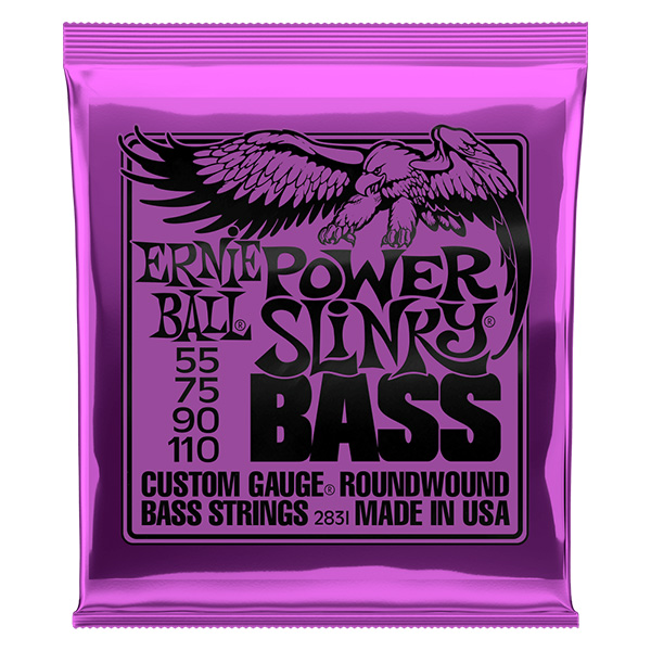 ErnieBall(アーニーボール) POWER SLINKY NICKEL WOUND ELECTRIC BASS STRINGS - 55-110 GAUGE-ベース弦-