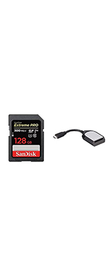 SanDisk (サンディスク) / 128GB Extreme PRO SDXC UHS-II　(SDSDXDK-128G-GN4IN) C10, U3, V90, 8K, 4K, Full HD Video / SD カードリーダー バンドル 【海外リーテル品】