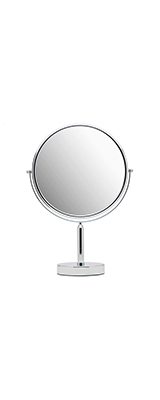 MIRRORVANA / 《拡大鏡》 等倍率・3倍率 / クローム / 卓上型 化粧 鏡 テーブル ミラー(鏡面約28cm 高さ約43cm) 【輸入品】