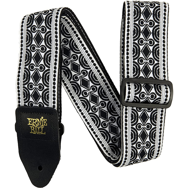 ErnieBall(アーニーボール) / Jacquard Guitar Strap / Beatnik Black / ギターストラップ 【輸入品】