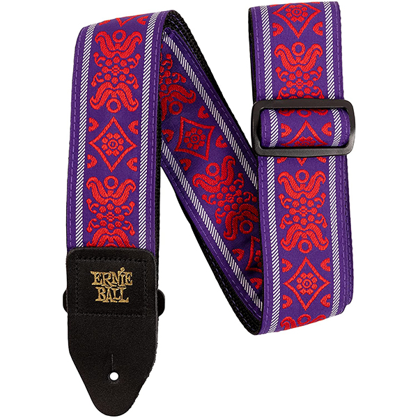 ErnieBall(アーニーボール) / Jacquard Guitar Strap / Royal Flush Red / ギターストラップ 【輸入品】