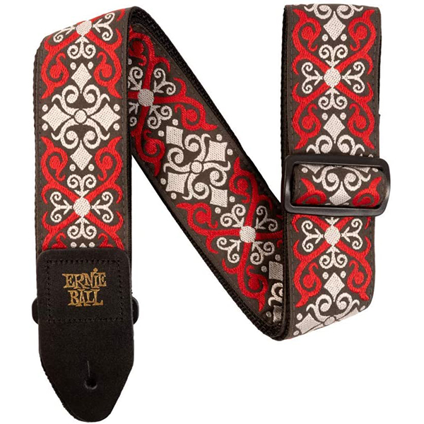 ErnieBall(アーニーボール) / Jacquard Guitar Strap / Red Trellis / ギターストラップ 【輸入品】