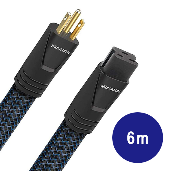 AudioQuest(オーディオクエスト) / Monsoon US 高電流 20AMP AC電源ケーブル 6メートル (MONSOONUS0620A)