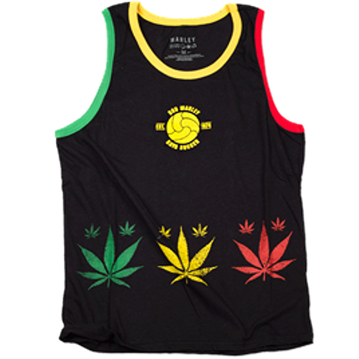 サッカー・ガンジャロゴ タンクトップ (Mサイズ) Marley Kaya Soccer Leaf Tank / WEAR MARLEY(ウエア マーレイ)