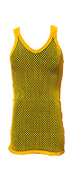 網シャツ　メッシュタンクトップベスト (2XLサイズ) Mesh String Vest - Yellow(イエロー) / Roots ＆ Culture(ルーツアンドカルチャー)
