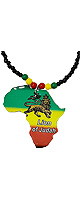ユダのライオン マップビーズネックレス　Lion Of Judah Africa Map Necklace  / Roots ＆ Culture(ルーツアンドカルチャー)