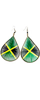 軽量ティアドロップ型ジャマイカ国旗ダングルピアス Jamaica Teardrop Thread - Earrings  / Roots ＆ Culture(ルーツアンドカルチャー)