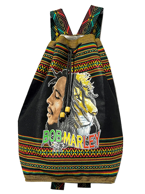 ボブ・マーリーバックパックバッグ Backpack: Bob Marley BLKカラー / Roots & Culture(ルーツアンドカルチャー)