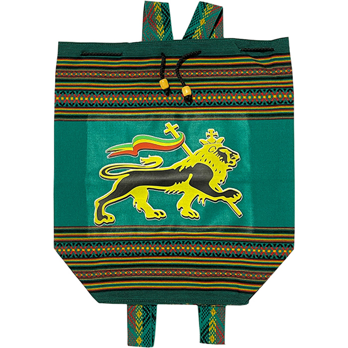 ライオン・ロゴ バックパックバッグ Backpack: Lion Of Judah GRNカラー / Roots & Culture(ルーツアンドカルチャー)