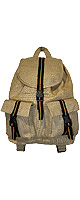 ジュート素材のラスタストライプのバックパック（グアテマラ製 ・手作り）Jute Rasta  Backpack with Front Pockets  / GUATEMALART