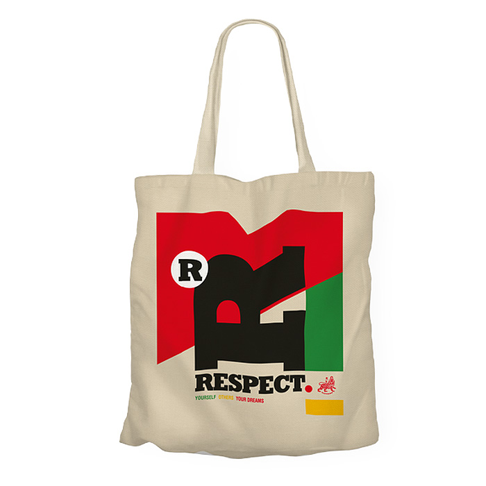 Maria Papaefstathiou aka 'It's Just Me' アーティストのオリジナルグラフィックアートワークトートバック Respect Small Tote / RIDDIM DRIVEN(リディムドリヴン)