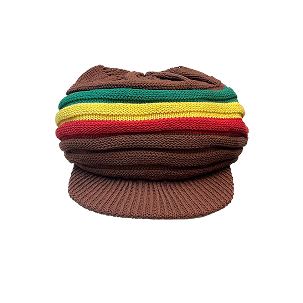 VPレコードプロデュース バイザー付きメッシュタム (ブラン)Groove Rasta Knitted Tam /