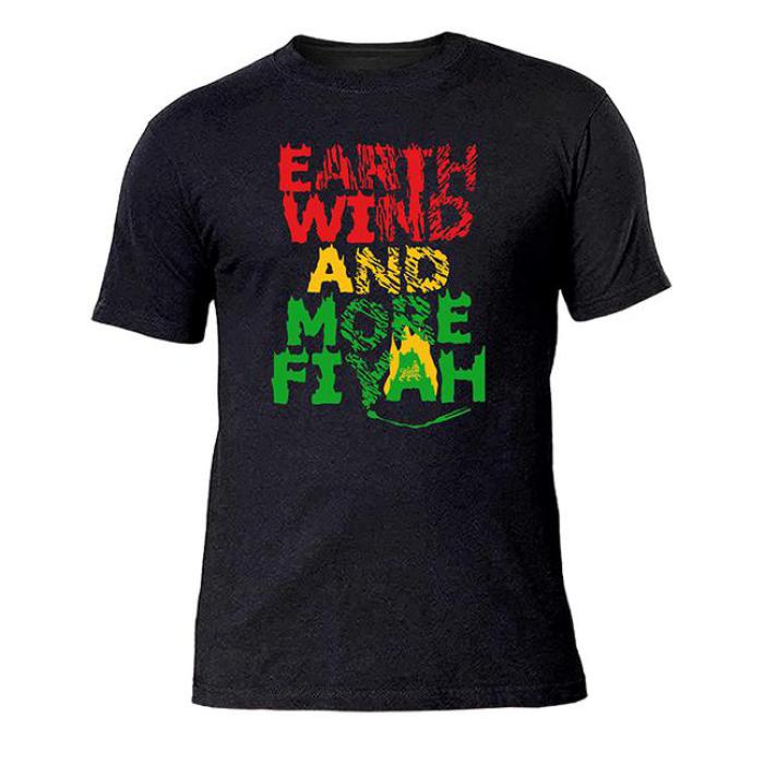 ラスタカラーロゴ入りTシャツ Earth Wind & More Fire T- Shirt / RIDDIM DRIVEN(リディムドリヴン)