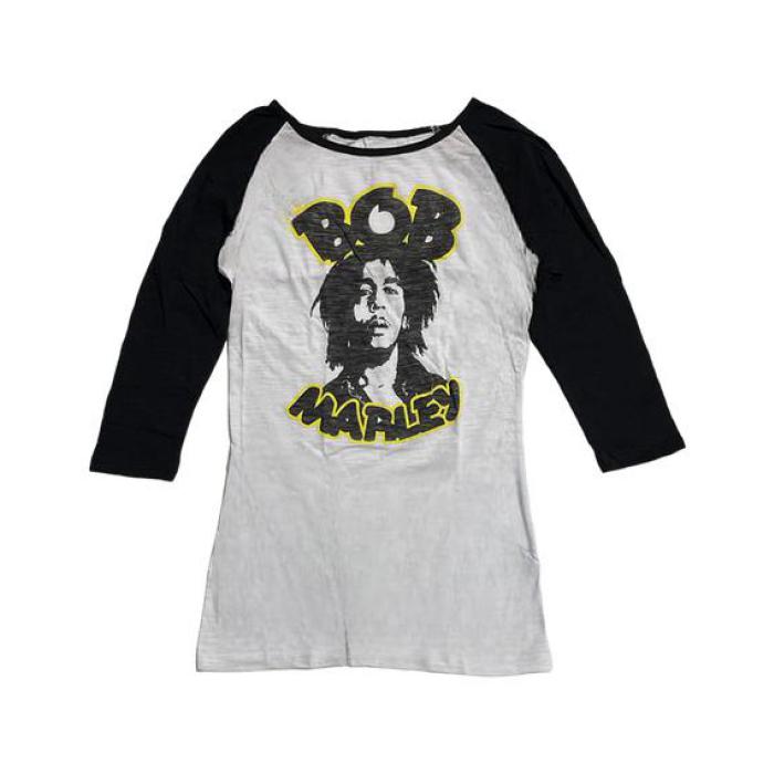 ボブ・マーリー レトロ ラグランTシャツ (Mサイズ) Retro Raglan Tee / ZION ROOTSWEAR(ザイオンルーツウエア)