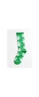 ウィードリーフ ガンジャ柄 チューブソックス グリーン ユニセックス Weed Leaf Tube Socks Green - Unisex / TASHA APPAREL