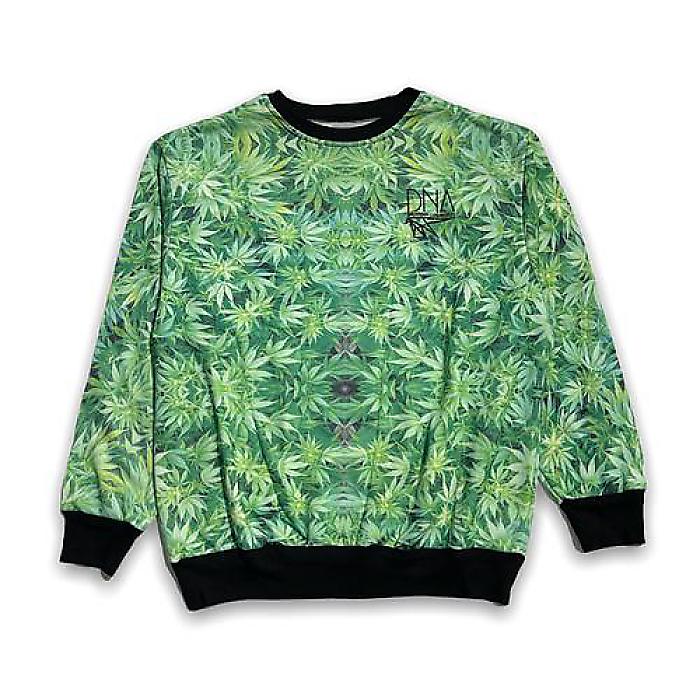 ガンジャ柄 クルーネック ロングスリーブ (メンズ/XL) Plant Sub Crew Neck / DNA CLOTHING