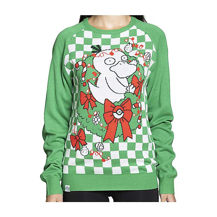 Psyduck Holiday Green Knit Sweater - Adult / コダック ニットセーター グリーン Sサイズ 大人用 / Pokemon Center(ポケモンセンター)