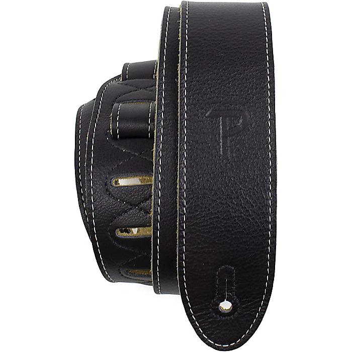 Perri's Leathers Ltd(ペリーズ・レザーズ・リミテッド) / ギターストラップ ブラック (BM2-6552) / サイズ調節可能 イタリアンレザー使用 アコースティック ベース エレクトリックギター