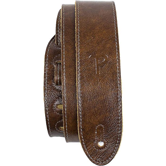 Perri's Leathers Ltd(ペリーズ・レザーズ・リミテッド) / ギターストラップ ブラウン (BM2-6554) / サイズ調節可能 イタリアンレザー使用 アコースティック ベース エレクトリックギター