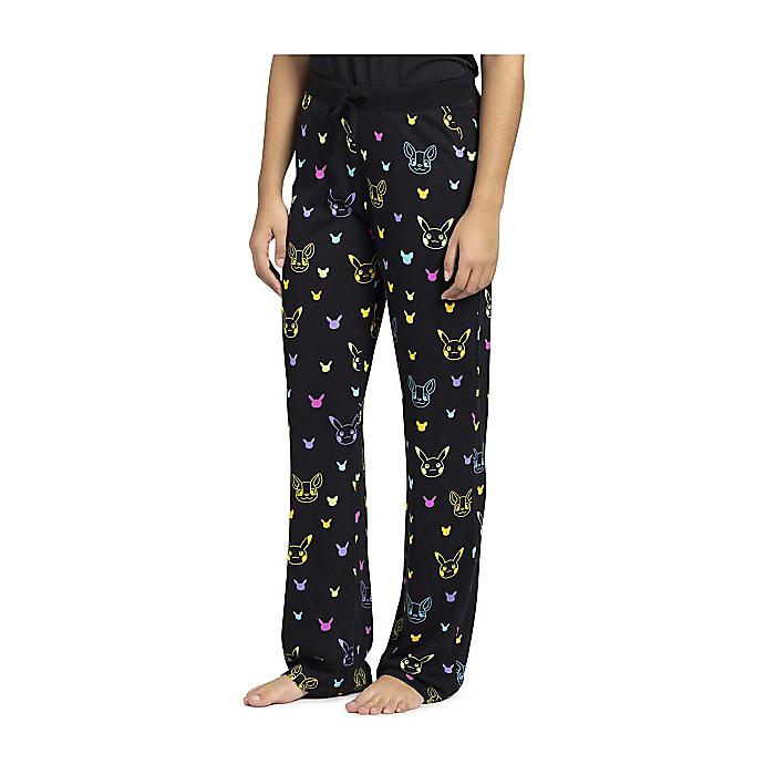ピカチュウ&ワンパチ パジャマパンツ 部屋着 ブラック 2XL レディース Pikachu & Yamper Electric Pals Black Sleep Pants - Women / Pokemon Center(ポケモンセンター)
