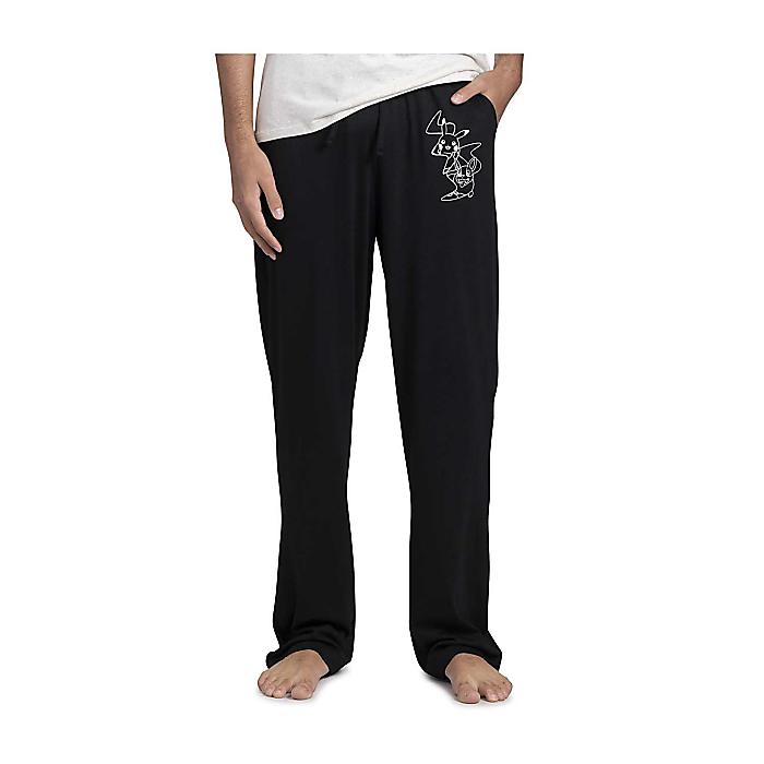 ピカチュウ&ワンパチ パジャマパンツ 部屋着 ブラック L メンズ Pikachu & Yamper Electric Pals Black Sleep Pants - Men / Pokemon Center(ポケモンセンター)