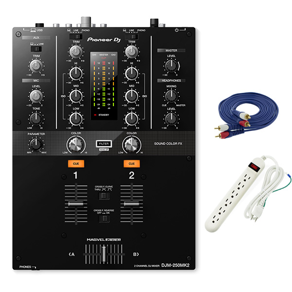 【開封済美品】Pioneer DJ(パイオニア) / DJM-250MK2 【rekordbox dj、rekordbox dvs ライセンス対応】 DVS機能搭載 2ch DJミキサー 2大特典セット