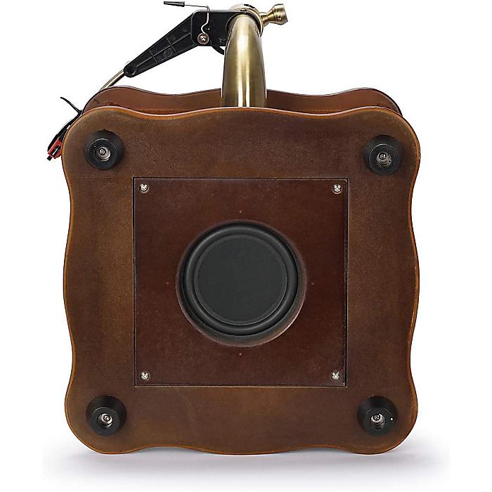 木製の蓄音機 レコードプレーヤーのターンテーブル ビニール ステレオ